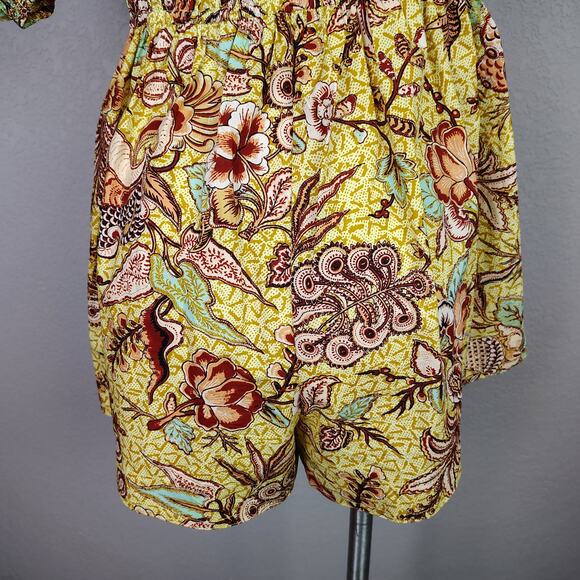 Ulla Johnson Arlo Floral Print Cotton Poplin Playsuit Romper Calla Lily Size 8 - Picture 12 of 14